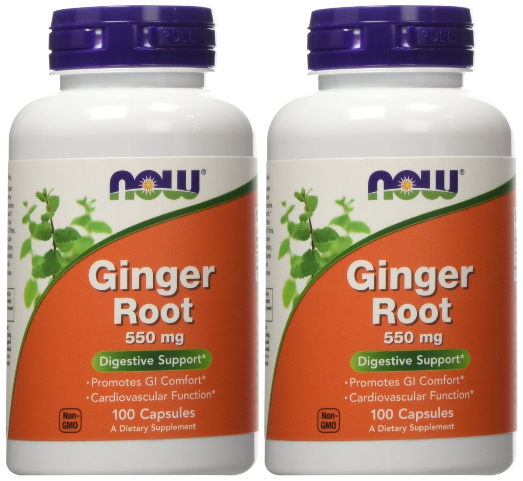 Ginger Root 550 mg 100 Capsules (Pack of 2)