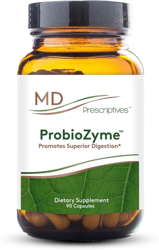 MD Prescriptives - ProbioZyme - Vegetarian Digestive Enzymes - Digestive & Gut Health - 90 Capsules