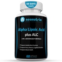 Alpha Lipoic Acid Plus Acetyl L-Carnitine Antioxidant Supplement ALC for Healthy Brain Function & Muscle Strength, Focus, Memory & Cognitive Function for Women & Men - 60 Κάψουλες από Neonutrix