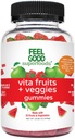 Güzel Superfoods Vita Meyveleri ve Veggies Supplements, Multivitamin Meyve ve Sebze Gummies, 25 Meyve ve Sebze, Sumelon ve Apple Flavors, Vegan, Non-GMO, 60 Count
