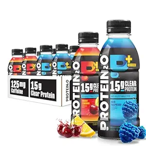 Protein2o 15g Whey Protein Isolate Hydration Drink Plus Energy & Focus, 350 mg of Electrolytes, Vitamins B5 & B6, Sugar Free, Energy Diversity Pack, 16.9 oz Şişe (Pazar 12)