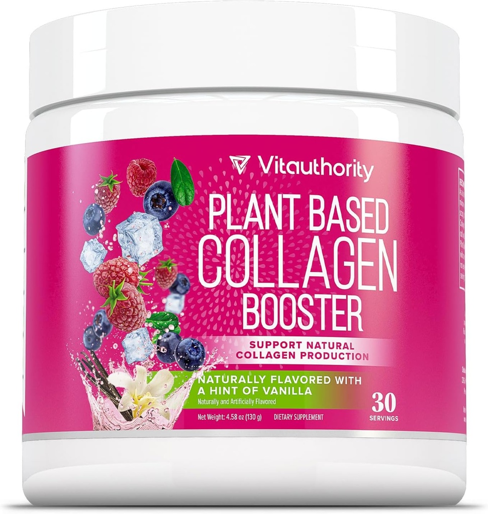 Vitwriter Vegan Collagen Toz Kadınlar için - Bitki bazlı Collagen Supplement for Women with Proprietary Vegan Hair Skin and Nails - Vegetarian Collagen Toz With Hyaluronic Acid