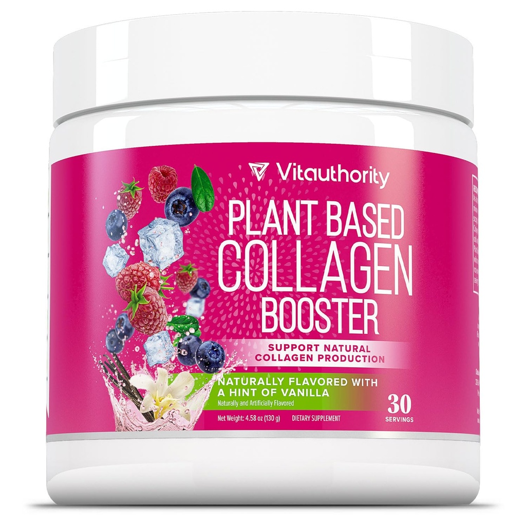 Vitwriter Vegan Collagen Toz Kadınlar için - Bitki bazlı Collagen Supplement for Women with Proprietary Vegan Hair Skin and Nails - Vegetarian Collagen Toz With Hyaluronic Acid