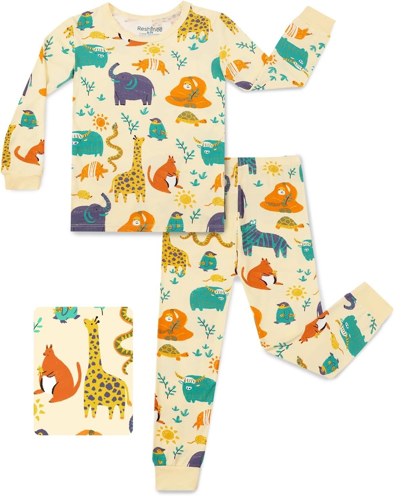 Bamboo Viscose Toddler Pajamas Erkek Kızlar Bebek 12M-8Y Pjs Setleri Çocuklar 2ay Snug Long-Sleeve Sleepwear