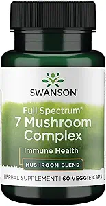 Swanson Full Spectrum 7 Mushroom Kompleksi 60 Veg Capsules