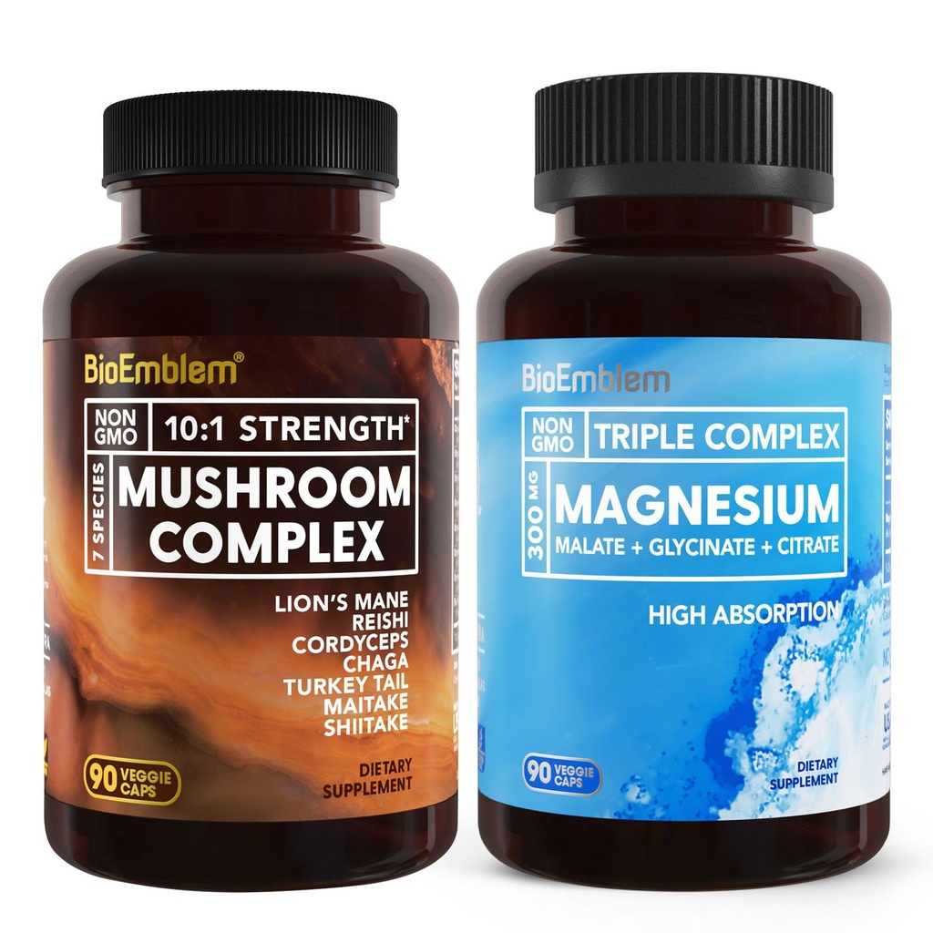 BioEmblem Triple Magnezyum Kompleksi ve Mushroom Kompleksi