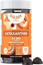 GOJOY NATURALS Astaxanthin Gummies 24mg – Yüksek Potency Antioksi Supplement – Skin, Eye & Immune Wellness Desteği – Vegan, Sugar-Free, Non-GMO, Gluten-Free, Soy-Free – 60 Gummies