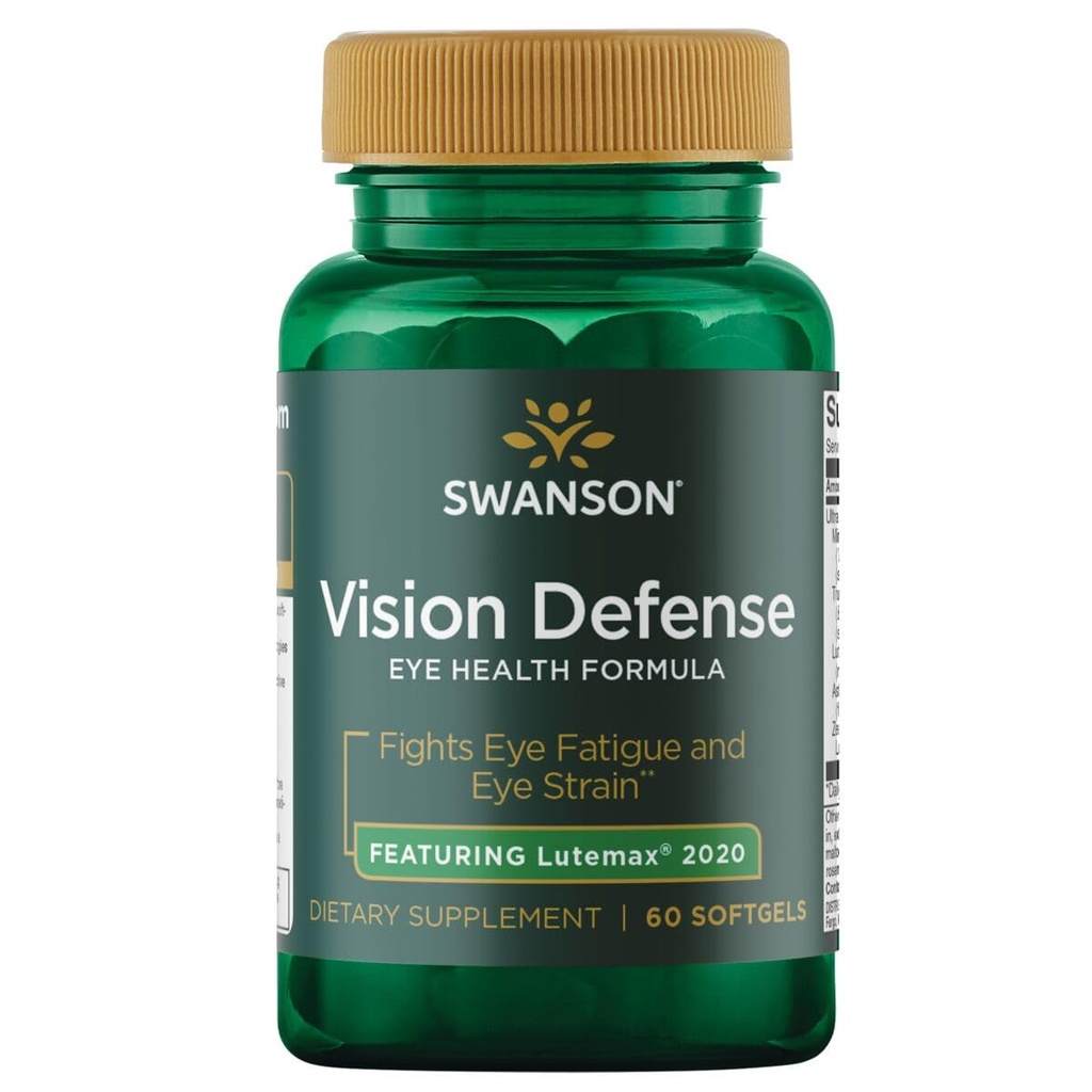Swanson Vizyon Savunma Antioksit Vizyon Sağlık Supplement Lutein Zeaxanthin Astaxanthin Broccoli Extract Bilberry Extract 60 Softgels Sgels Sgels