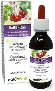 Naturalma Hawthorn (Crataegus oxyacantha) Leaf ve Çiçek Alkol Özgür Tincture - 4 fl oz Sıvı Ekstraksiyon - Herbal Supplement - Vegan