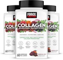 FORCE FACTOR Collagen Boosting Superfoods, Vegan Collagen Branson for Women, With Biotin, Hyaluronic Acid, and Vitamin C, For Hair, Skin, Nails, & Ortak Destek, Tropikal Meyve, 180 Soft Chews, 3-Pack
