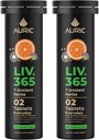 Auric Herbal Liver Support Supplement | Milk Thistle (Silymarin), Turmeric, Garlic, Ginger for Liver Health | Advanced Detox & Cleansing Formula aktif Liver | 40 Tabletler | Plant Based Gluten-Frees