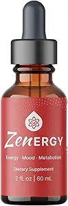 Zenergy Drops - Daily Wellness Desteği için Sıvı Tamam - ABD'de Made - Natural Energy - Organik Plant-Based Formula - 60 ml - 1 Ay Supply