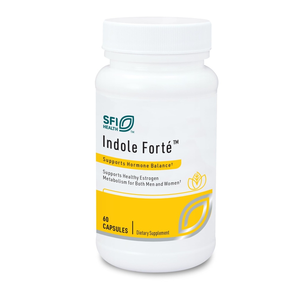 Klaire Labs SFI Health Indole Forté - Συμπλήρωμα οιστρογόνων για γυναίκες και άνδρες με Diindolylmethane & Indole-3-Carbinol - Indole & DIM συμπλήρωμα για την προώθηση του υγιεινού οιστρογόνου μεταβολισμού (60 κάψουλες)