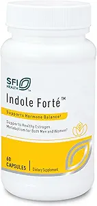 Klaire Labs SFI Health Indole Forté - Diindolylmethane & Indole-3-Carbinol - Indole & DIM Supplement Sağlıklı Estrogen Metabolism (60 Capsules)