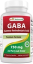 En İyi Doğallar GABA Supplement 750 mg 180 Veggie Capsules, Naturals Sleep Aid