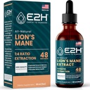 Lions Mane - Lions Mane Supplement - Ruh Clarity, Memory & Focus - Lions Mane Liquid for Immune Support - Mushroom Tincture - 2 Fl Oz Tarafından E2H