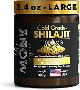 Fulvic Acid, Humic Acid, 85+ Minerals- Gold Grade Plus - 100g, 1000 mg Per Servis - Enerji, Stamina, Beyin Desteği - ABD'de Yapılan