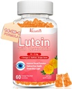 Lutein ve Zeaxanthin Supplements Gummies, Advanced Eye Vitamin Supplement with Bilberry, Saffron, Grape Seed, Omega 3 for Macular Health, Kuru Eye, Visual Function - Orange Flavor, 60 Kont