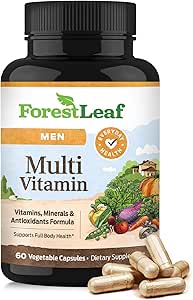 ForestLeaf Günlük Vitaminler Erkekler için Çokvitamin - Erkekler için Çok Fazla Vitaminler & Multiminerals Supplement | All Essentials Needed for Health, Longevity & Energy | 60 Veg Caps