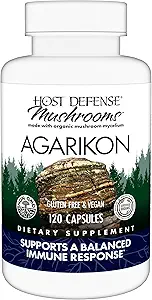 Host Defense Agarikon Capsules - Immune System Support Supplement - Mushroom Supplement to Aid Immune Functions & Cell Strength - Herbal Dietary Supplement - 120 Capsules (120 servis)