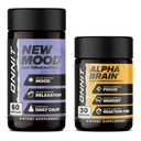 ONNIT Premium Alpha Brain Bundle - Nootropic Brain Supplement (30 Count) for Focus, Recentation & Memory + New Mood Supplement for Stress Relief, Sleep and Mood (60 Count)