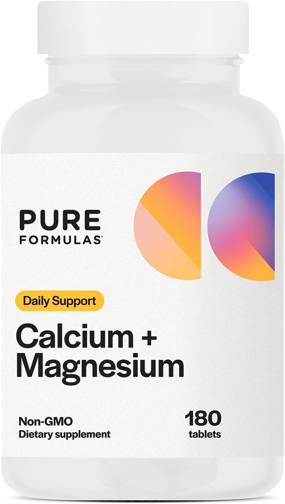 PureFormulaselli + Magnezyum - Gluten Ücretsiz Supplement Supports Bone Health & Genel Wellness Magnezyumul Vitamin C Vitamin D & Boron, Allergen Dostu Sigara 180 Tablet