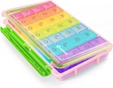 AUVON iMedassist Moisture-Proof Weekly Pill Organizer 4 φορές την ημέρα, μεγάλη περίπτωση 7 ημερών χάπι κουτί με φορητό σχεδιασμό για τα ταξίδια, μετακινήσιμα μεμονωμένα εμπορευματοκιβώτια κρατήσει βιταμίνες, συμπληρώματα, φάρμακα