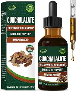 Cuachalate Drops Support Digestive Health, Stomach Ulcer, Gut Health & Immunity Boost, Herbal Extract from Cuachalate Bark (Cuachalalate Corteza).