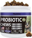 Köpekler için probiyotikler, Yeast Balance, Itchy Skin Itchy Ears, Gut Health, Allergies, Immunity, Dog Probiyotiks and Digestive Enzymes with Prebiyotiks - Reduce Diarrhea (Chicken, 120 Chews)