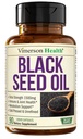 Black Seed Oil - Cold Pressed Black Seed Oil Capsules - Vitamin E & Omega 3 6 9 - Immune & Ortak Destek, Antioksis, Digestion, Hair Skin Nails - Vegan 90 Caps