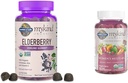 The Life Organics Elderberry Gummies for Yetişkinler & Çocuklar - Immune Support Supplement with Organic Fruit & Organics Women 40+ Gummy Vitamins - Berry - Sertifikalı Organik Organik Meyve & Organik Vitaminler - Berry