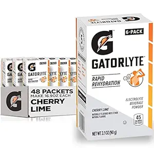 Gatorlyte Powder, Cherry Lime, Κάνει 16,9 Fl Oz (πακέτο των 48)