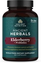 Eski Beslenme Yaşlısı ve Probiyotikleri Tamam, Antik Herbals Black Elderberry Capsules, Immune System Support, Whole Food Supplement, Gluten Free, Paleo ve Keto Dostu, 60 Capsules