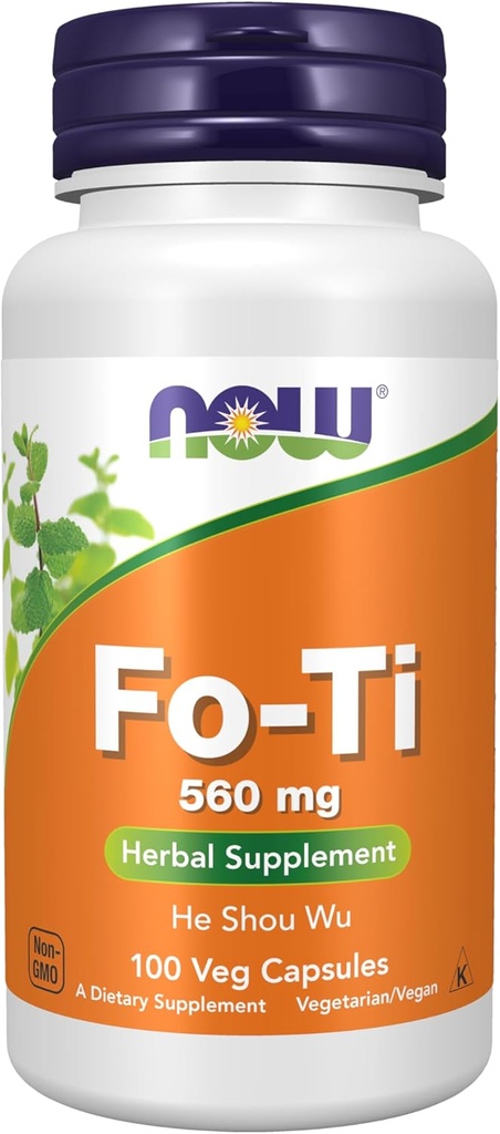 Şimdi Gıdalar Tamamlıyor, Fo-Ti (Polygonum multiflorum) 560 mg, Ho Shou Wu, Herbal Supplement, 100 Veg Capsules