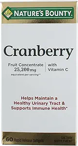 Nature's Bounty Cranberry Dietary Supplement 60 Soft Gels (Συσκευασία των 5)