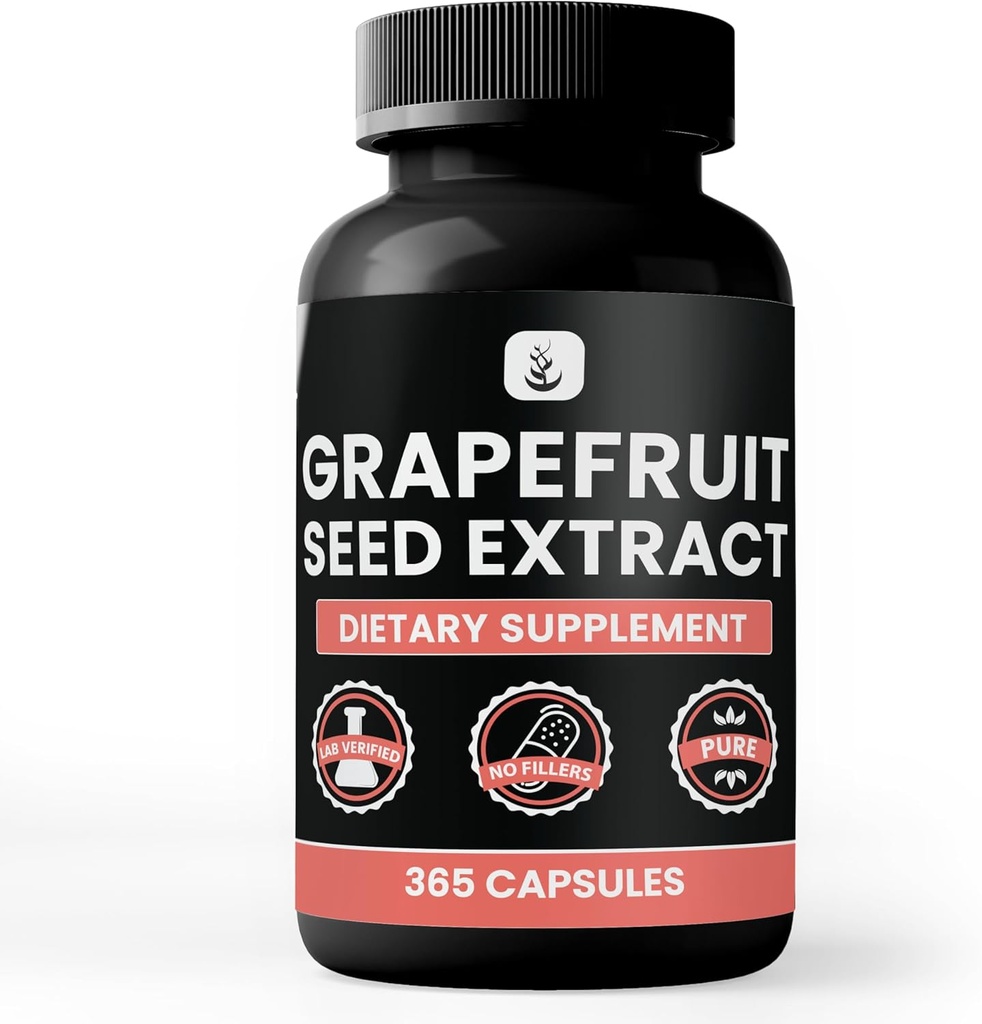 PURE ORIGINAL INGREDIENTS Grapetre Tohum Ekstraksiyonu (365 Capsules) Magnezyum Or Rice Fillers, Her Zaman Saf, Lab
