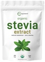 Pure Organic Stevia Toz, 8 Ounces, 1418 Hizmet, High Grade Stevia Green Leaf Ekstrater Aftertaste, 0 Calorie, Natural Sweetener, Sugar Alternative, Keto Friendly