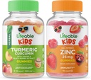 Lifeable Turmeric Curcumin Kids + çinko 25mg Çocuklar, Gummies Sche - Great Tasting, Vitamin Supplement, Gluten Free, GMO Free, Chewable Gummy