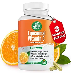 Liposomal Vitamin C Supplement Pills 1200 mg - Yüksek Abvitamin 180 Vegan Capsules Fat ► VIT C, maksimum Güçlü Immune Sistemi ve Collagen ATM, Sunflower Lecithin
