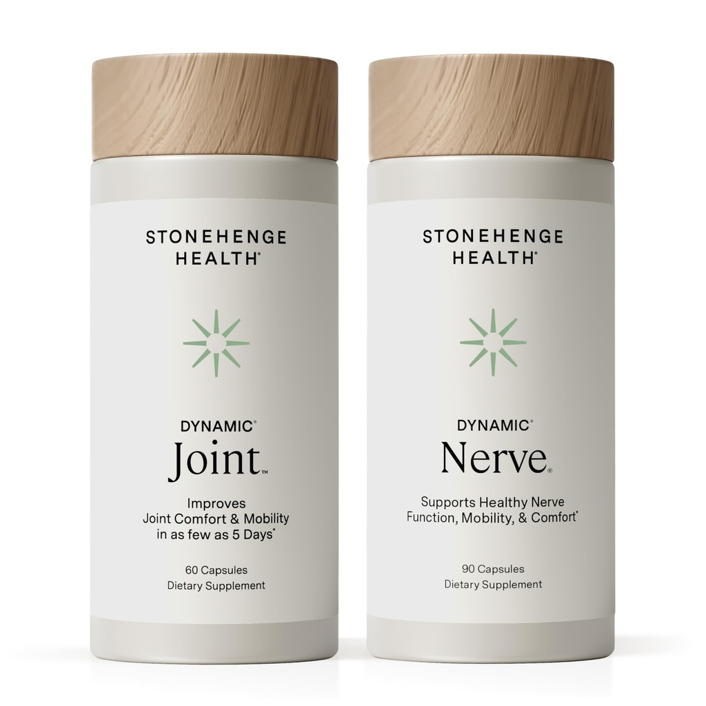 Stonehenge Health Dynamic Joint & Dynamic Nerve Sche Supplements Supports: Joint Discomfort, Stiffness, Support Comfort, Tingling, Numbness, Yan, Ortak Sağlık