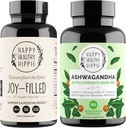 Happy Healthy Hippie Joy-Filled συμπλήρωμα υποστήριξης Mood + οργανικό συμπλήρωμα υποστήριξης Ashwagandha στρες