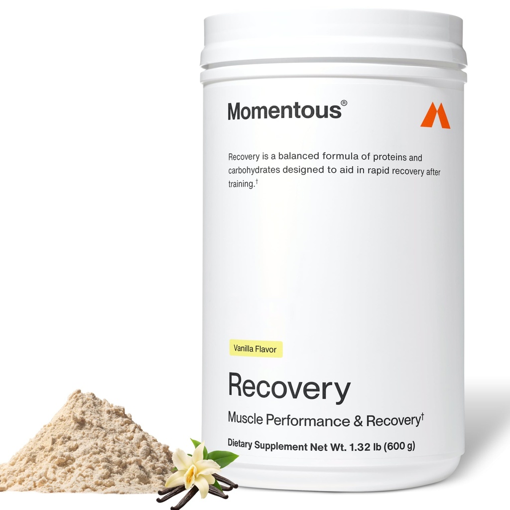 Momentous Recovery Grass-Fed Whey Protein Toz - 20 g Post-Workout Whey Isolate proteini - Spor için sertifikalı - Gluten-Free - 15 Hizmet - Vanilla - Paket Vary