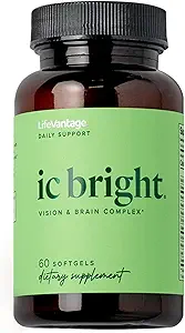 LifeVantage IC Bright 60 yumuşakgels, Vizyon ve Beyin Kompleksi, antioksidan, besinlerle paketlendi ve Eye Health için karotenoyak