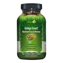 Irwin Naturals Ginkgo Smart Ισχυρός Νοοτροπικός Εγκέφαλος Booster - Υποστηρίζει μέγιστη μνήμη, εστίαση και ψυχική σαφήνεια με DMAE, Clubmoss, Choline & Acetyl L-Καρνιτίνη - 60 Liquid Softgels