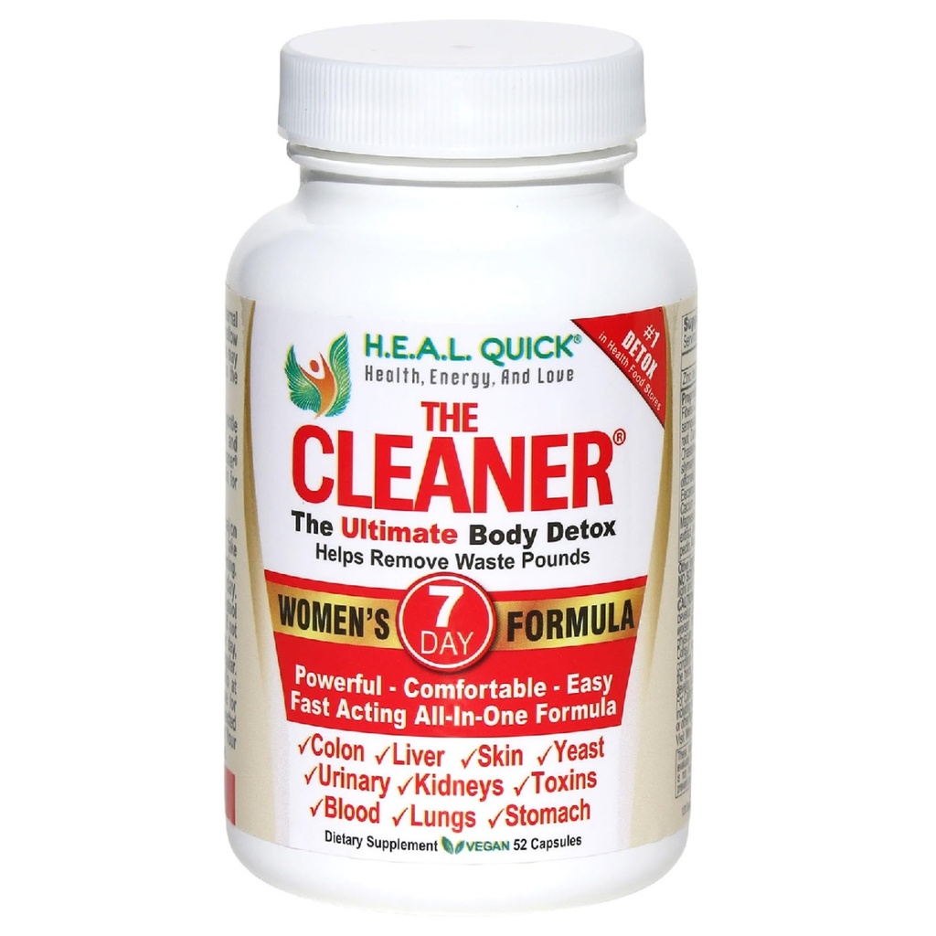 Yüzyıl Sistemleri The Clean Detox, Güçlü 7Day Complete Internal Cleansing Formula for Women, Support Digestive Health, 52 Vegetarian Capsules