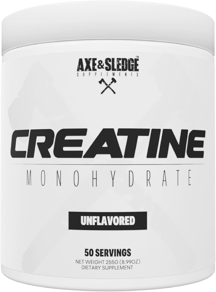 Axe & Sledge Supplements Basicstine, Betters Strength, Arts Lean Body Mass, Boosts Performance, Unflavored, 50 Hizmetler