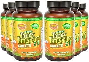 Tangy Tangerine 2.0 Multi-Vitamin & Mineral Kompleksi - Doğal ve Tüm Gıdalarla Yapıldı | 16,000 ORAC | 120 Tablet - 6Pack