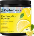 KEY NUTRIENTS Multivitamin Elektrolytes Toz No Sugar - Limonade Electrolyte Toz - Sodyum & Energy Supplement - Hydration Toz - No Calories - 90 Servisler - ABD'de Yap
