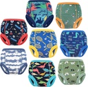MooMoo Baby 8 Packs Potty Eğitim Pantolon Pamuk Absorbent Eğitim Toddler Boy ve Girls 2T-9T-9T