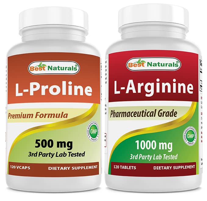 En İyi Doğallar L-proline 500 mg & L-Arginine 1000 mg